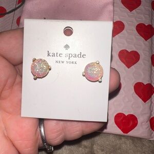 kate spade Iridescent Glitter Stud Earrings